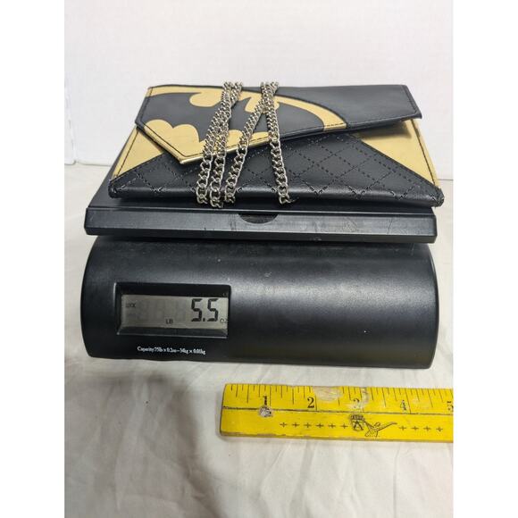 Batman Foil Envelope Wallet Clutch Purse Crossbody Bag Chain Strap Evening Bag - Picture 11 of 11